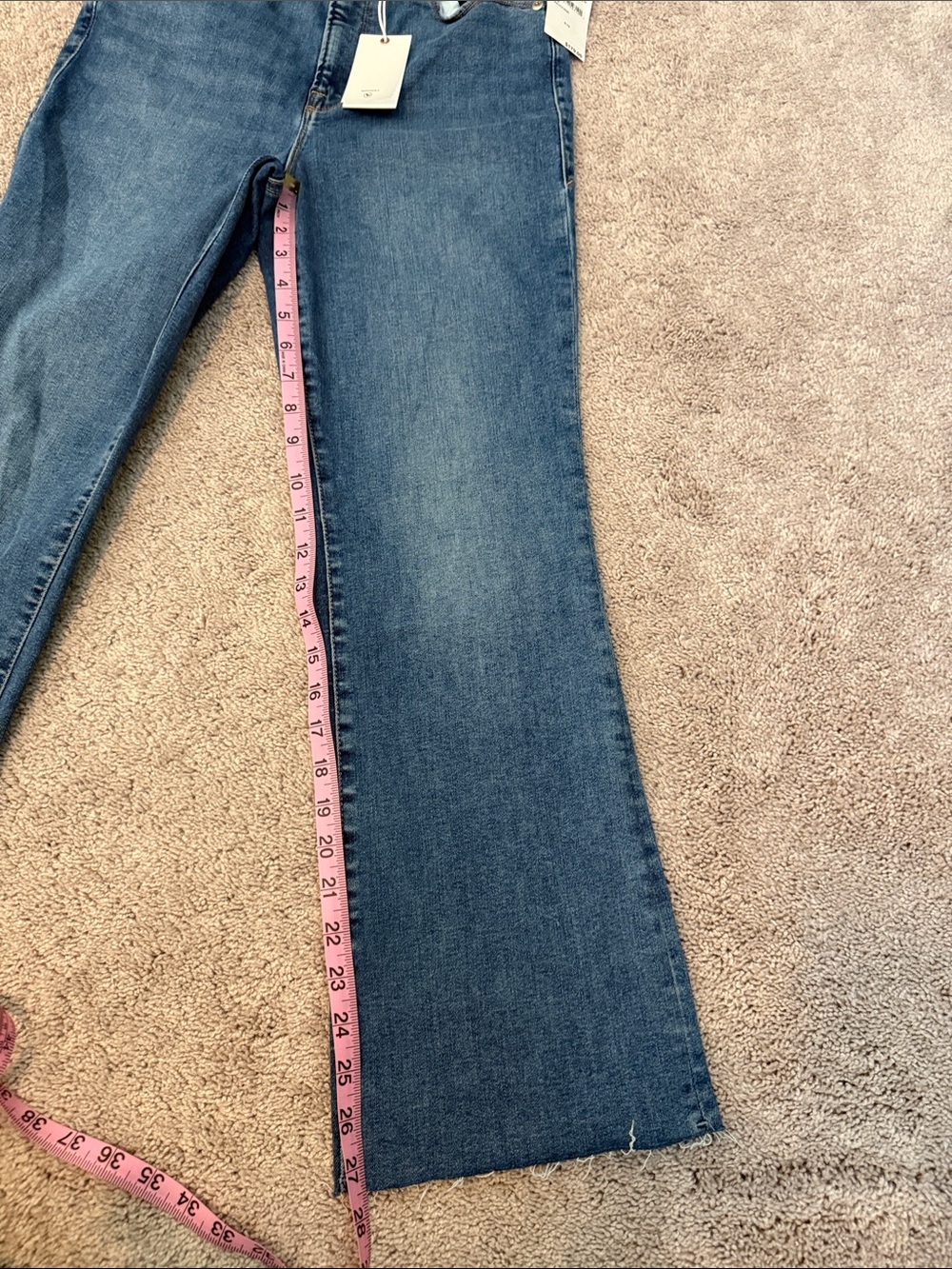 Good American Blue Women's Mid- Rise Cropped Bootcut Jeans - Picture 13 of 16